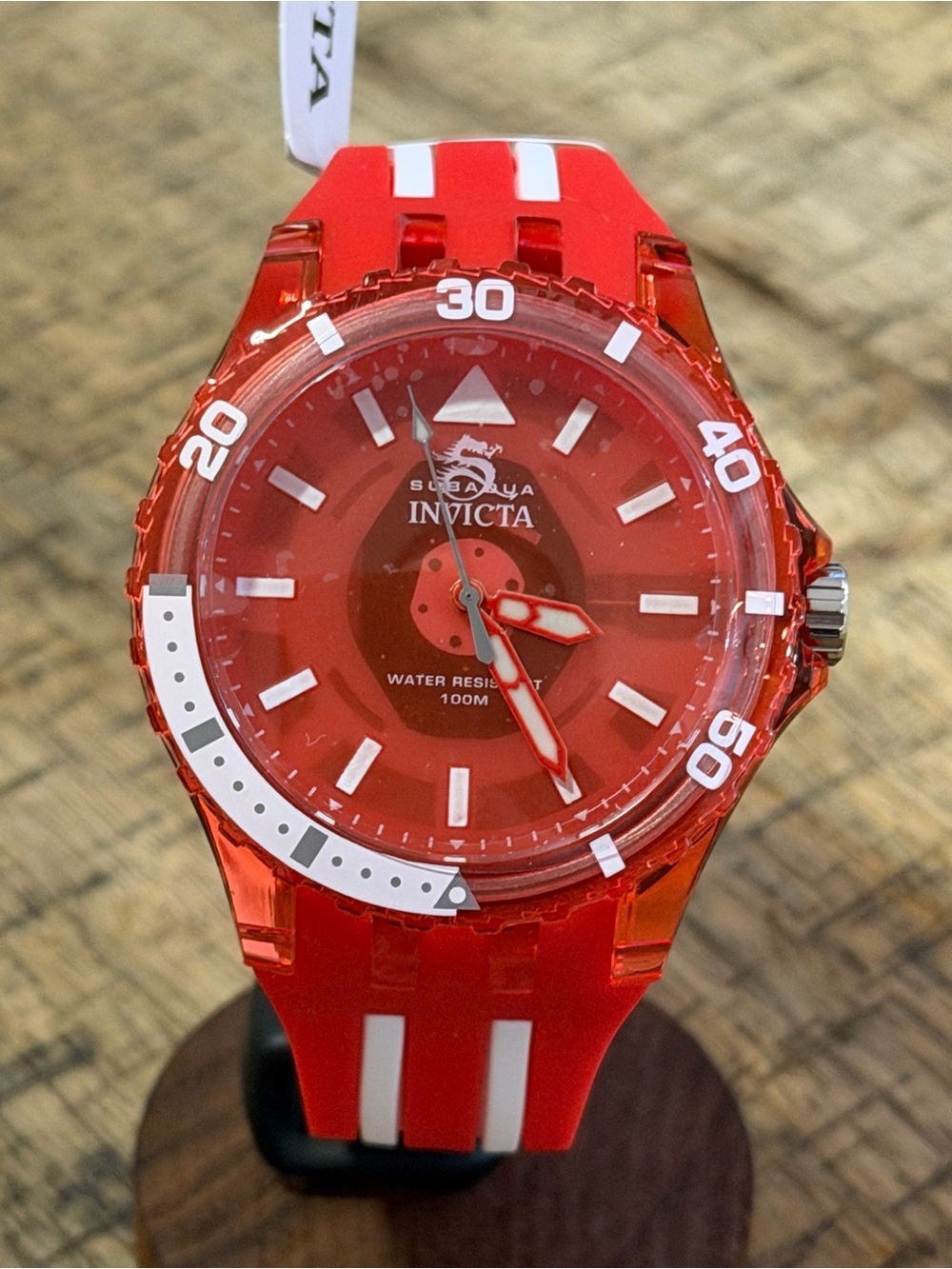 NEW Invicta Subaqua 69450 Red Translucent Dive Watch 44mm NIB
